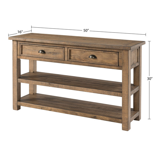 Gracie Oaks Kyndrick 50'' Solid Wood Console Table & Reviews Wayfair